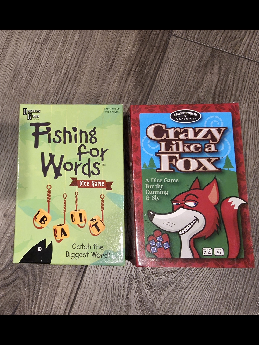 Fishing for Words & Crazy Like a Fox Card Game Set